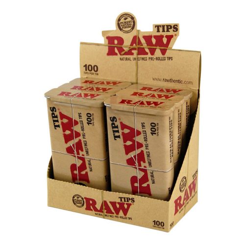 Alternative view of Raw Tin Prerolled Tips
