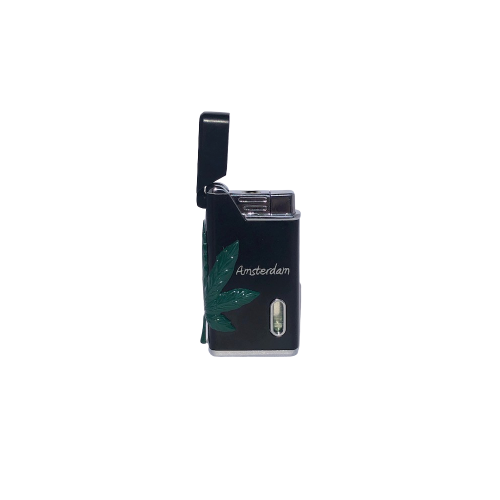 Alternative view of Aanstekers Torch Zwart Cannabisblad Groen
