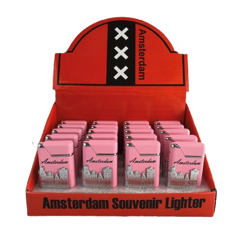 Aanstekers Torch Roze Gevelhuisjes Zilver