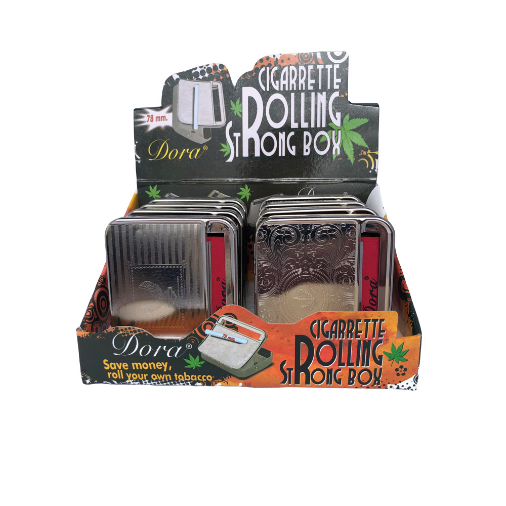 Dora Metal Rollingmachine/Cigarette Case Leaf 78 mm
