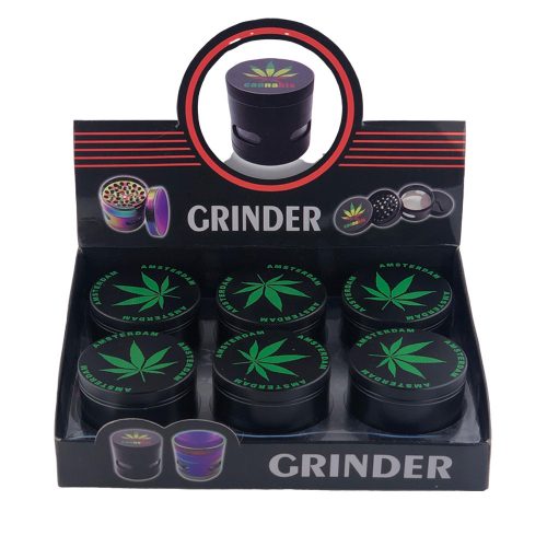 Cool 31 Metal Grinder XXX Leaf Black 63/4 (display 6)