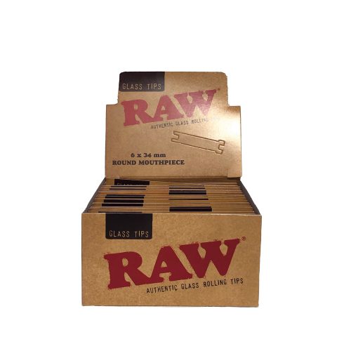 Raw Glass Tips Round display 24