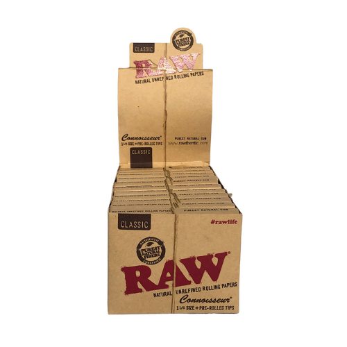 Raw 1 ¼ Connoisseur with Prerolled Tips