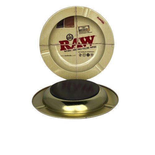 Raw Metal Ashtray With Magnet