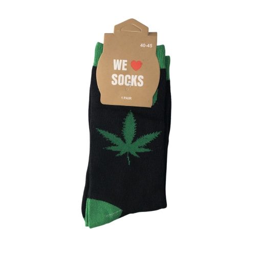 Sok 83 M Long Socks Size 40/45 Black 420 Green Leaf