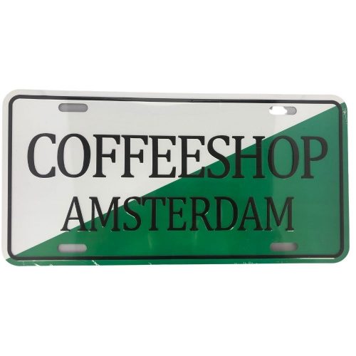 License Plate 02 Green/White Coffeeshop