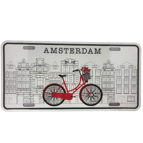 License Plate 11 White Bike /Canalhouses