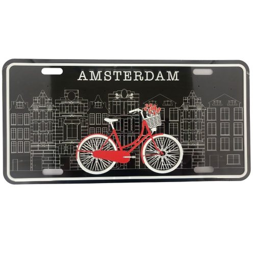 License Plate 12 Black Bike/Canalhouses