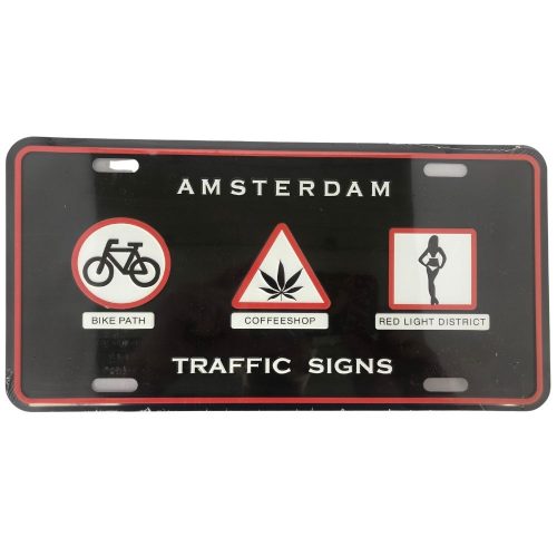 License Plate 4 Black Traffic Signs
