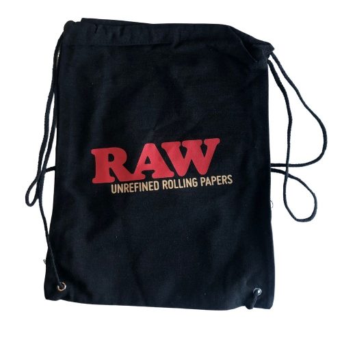 Raw Drawstring Bag Black