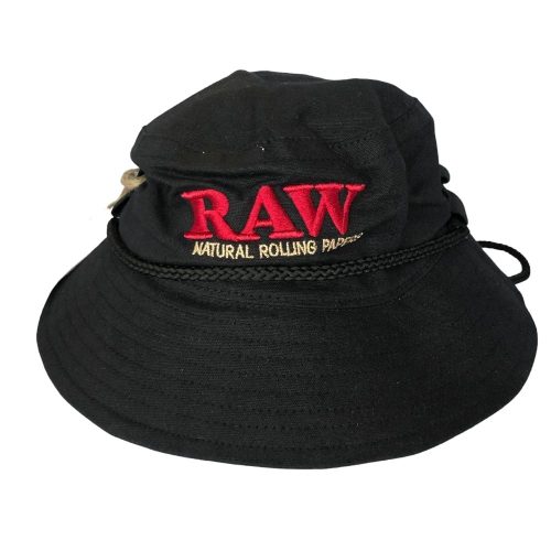 Raw Smokersman's Bucket Hat Black Medium. 57-58 CM.
