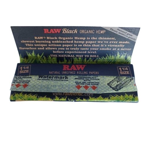 Alternative view of Raw 1 1/4 Black Organic