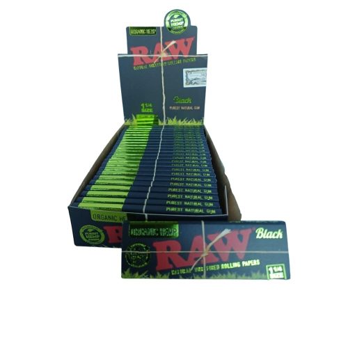 Raw 1 1/4 Black Organic