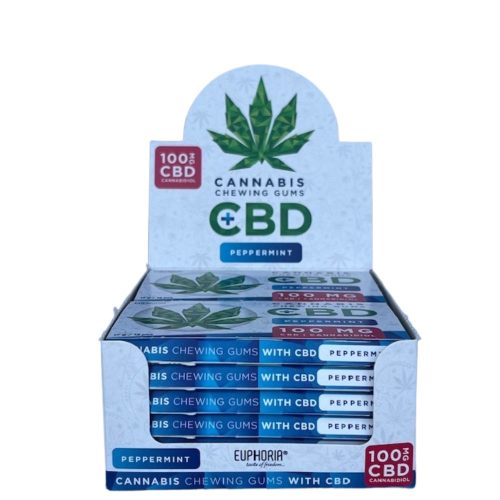 Cannabis CBD Chewinggum 100 Mg Peppermint 12 Pack