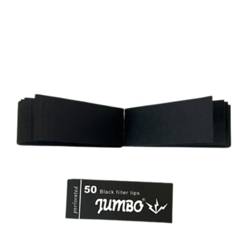 Alternative view of Jumbo Black Tips Perforated (100)