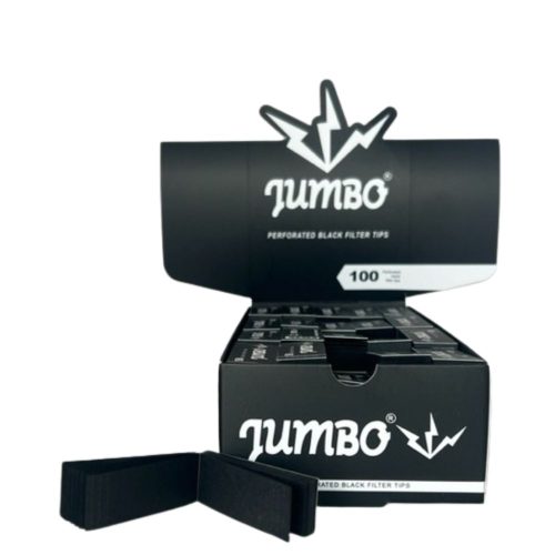 Jumbo Black Tips Perforated (100)