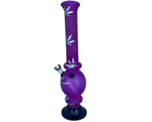 Acryl Bong 18 C Frosty Leaf Paars 26 Cm
