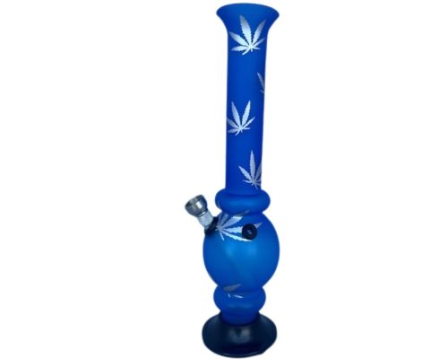 Acryl Bong 18 F Frosty Leaf Blauw 26 Cm