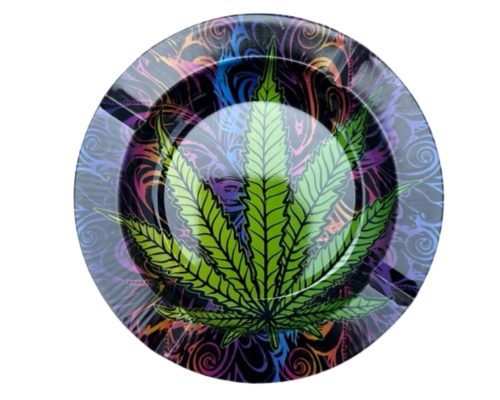 Tin Ashtrays Cool 18 Leaf (12 pcs)