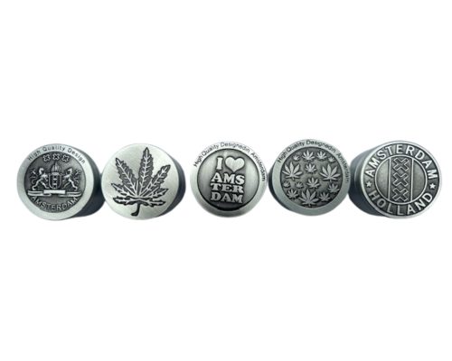 Alternative view of Cool 42 Metal Grinder Silver Amsterdam Leaf Mix 40/4  (12pcs)