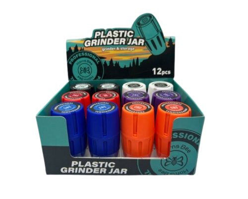 Plastic Methainer 2 in 1 (Storage en Grinder Display 12 pcs)