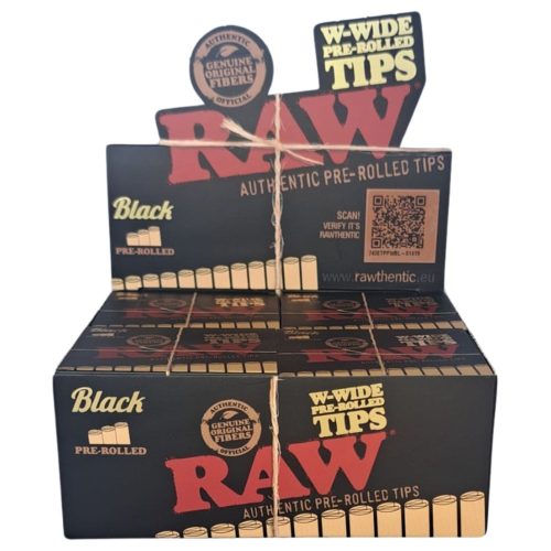 Raw Black Prerolled Tips Wide