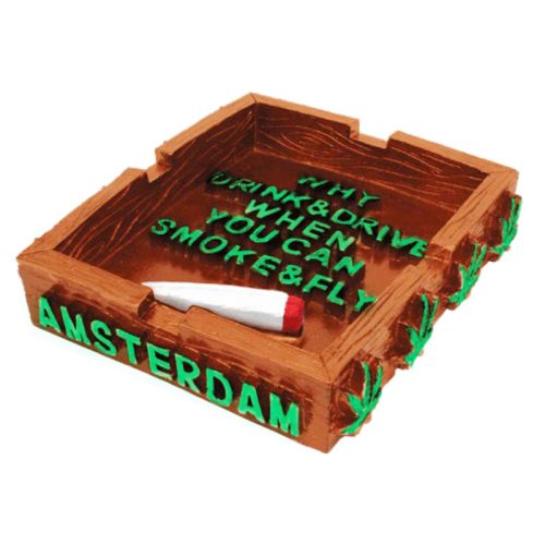 Ashtray Stone Medium Nr 26 XXX Why Drink & Drive Brown (6 pcs)