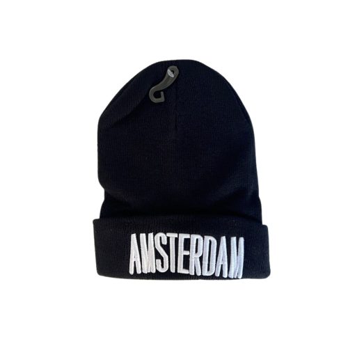 Amsterdam Winter Hat 8 B Zwart Amsterdam Wit