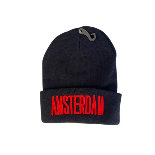 Amsterdam Winter Hat 8 C Zwart Amsterdam Rood