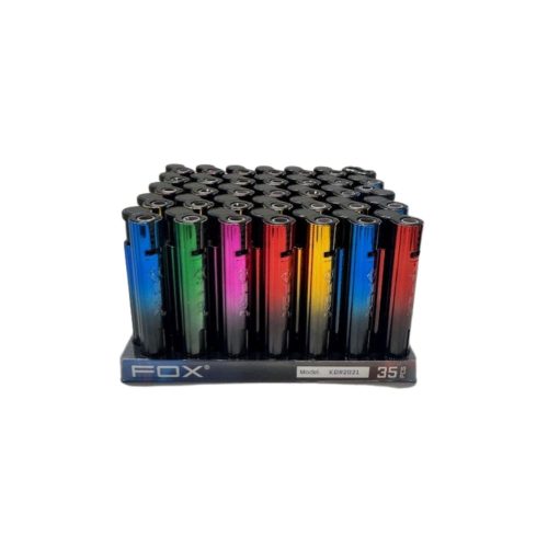 Fox Coloured Metal Case Lighter Turbo Jet 1 (35) KDR2021