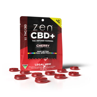 Zen Cherry Gummies 200 MG (10 mg Cbd en 10 Mg THC)
