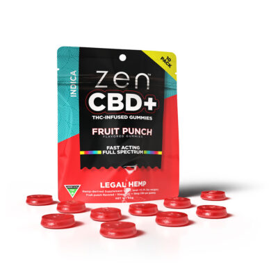 Zen Fruitpunch Gummies Indica 200 MG (10 mg Cbd en 10 Mg THC)