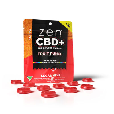 Zen Fruitpunch Gummies Sativa 200 MG (10 Mg Cbd en 10 Mg THC)
