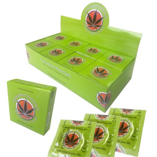 Cannabis Condoms Display 24 x 3 pcs