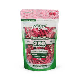 Purize Extra Slim Filters 250 Pack Pink