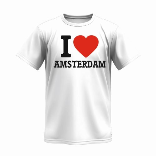 T Shirt I Love Amsterdam White XXL(Men)