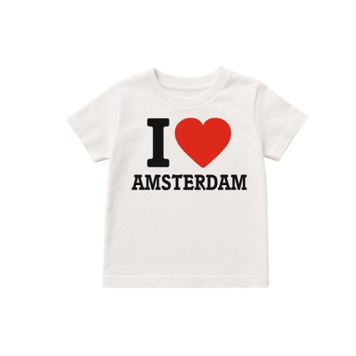 T Shirt I Love Amsterdam White Kid (116)
