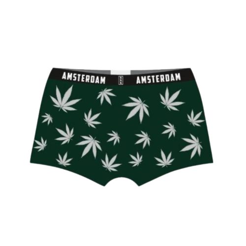 Boxershort Donker Groen Leaf Zilver XL
