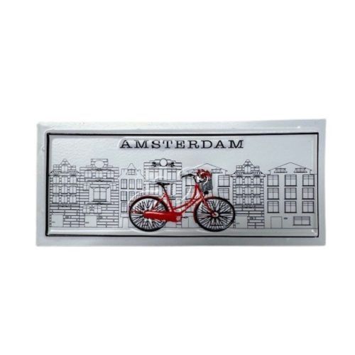 Magnet 3D NM 40 Amsterdam White Houses/Bike (10)