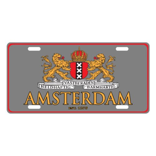 License Plate 23 Grijs Wapen van Amsterdam
